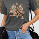 Merry Christmas Santa Clause Print Short Sleeve Graphic Tee