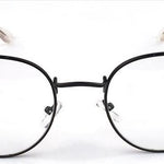 EP New Designer Woman Glasses Optical Frames Metal Round Glasses Frame Clear lens Eyeware Black Silver Gold Eye Glass