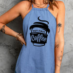 Halter Neck Denim Tank Top