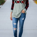 Buffalo Plaid Long Sleeve Sweatshirt