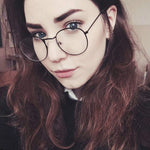EP New Designer Woman Glasses Optical Frames Metal Round Glasses Frame Clear lens Eyeware Black Silver Gold Eye Glass