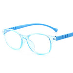 EP new children's anti-blue light flat mirror baby retro elliptical frame jelly color children's net class glasses