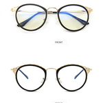 EP Anti-blue radiation glasses Korean version hollow ladies simple goggles to see computer mobile phone glasses flat lens