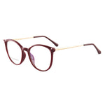 EP Anti-blue glasses European and American flat mirror cat eye glasses TR frame