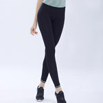 EP High Waist Stretch Yoga Pants Women Dyed Quick Drying Workout Fitness Elastic Tight Sport Yoga Legging Pants Slim