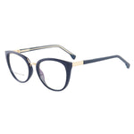 EP Personality trend retro lady cat eye personality anti blue light flat lens frame new optical lens