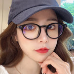 EP Big frame round glasses frame web celebrity anti blue light glasses frame rice nail trend flat mirror