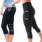 EP Calf-length Pants Capri Pant Sport leggings Women Fitness Yoga Gym High Waist Legging Yoga Pants