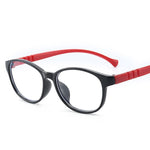 EP new children's anti-blue light flat mirror baby retro elliptical frame jelly color children's net class glasses