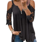 2021  New Hollow-out Camisole Lace Sleeve Knitted Vest Women＇s Top