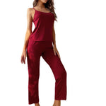 Pajamas Set Backless Suspender Trousers Spring and Summer Home Wear