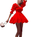 2021 Autumn and Winter New  Women Clothing Solid Color Fashion Mini Dress for Women