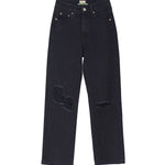 Women Clothing High Waist Straight Cool Black Loose Denim Trousers Draping Ripped Hot Girl Sneakers Mopping Floor Daddy Pants