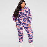 New Camouflage Loose Fashion Casual Two-Piece Suit plus Size Women Suit