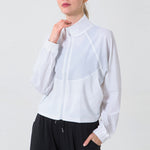 Autumn and Winter Zip-up Shirt Women Girllulu Sports Top Stand Collar Loose Breathable  Fitness Clothes Coat