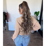 Women Clothing Nightclub Uniforms Waffle Button Thread Baseball Collar Top