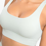 Plus Size U-Shaped Bra Fixed Chest Pad Sports Underwear Yoga Vest Workout Clothes Top for Women