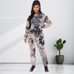 Popular Autumn and Winter New Tie-Dyed Loose Hooded Sweater Plus Size Fashion Casual Set