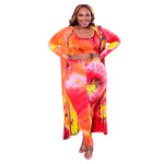 Tie-Dye Leisure Fashion Three-Piece Set plus Size Women Suit
