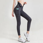 Breasted Yoga Pants Pocket Plus Size Belly Contraction Weight Loss Pants Sports Tight Yoga Shaping Pants