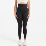 Breasted Yoga Pants Pocket Plus Size Belly Contraction Weight Loss Pants Sports Tight Yoga Shaping Pants