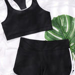 New Sports Shorts High Waist Sexy Bikini Swimsuit Swimwear Women