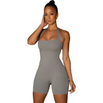 Women Clothing  Solid Color Fashion Casual Exercise Yoga Shaping Jumpsuit
