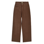 Women Clothing High Waist Straight Loose Brown Denim Trousers Draping Chocolate Street Hot Girl Sneakers Pants