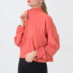 Autumn and Winter Zip-up Shirt Women Girllulu Sports Top Stand Collar Loose Breathable  Fitness Clothes Coat
