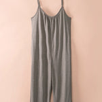 Spaghetti Straps Wide Leg Pocketed Jumpsuits