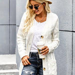 Button Pocket Knit Cardigan