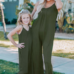Spaghetti Straps Wide Leg Pocketed Jumpsuits