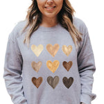 Letter Desert Hat Print Long Sleeve Black Sweatshirt