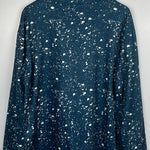 Navy Tie-dyed Crew Neck Pullover Sweatshirt