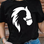 Letter Graphic Print Short Sleeve Tee