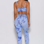 Tie-dye Crisscross Sport Bra and Leggings Set