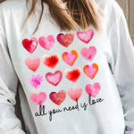 Letter Desert Hat Print Long Sleeve Black Sweatshirt