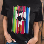 Merry Christmas Santa Clause Print Short Sleeve Graphic Tee
