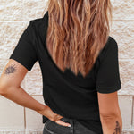 Letter Graphic Print Short Sleeve Tee