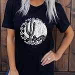 Letter Graphic Print Short Sleeve Tee