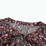 Split V Neck Boho Floral Dress