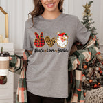 Merry Christmas Santa Clause Print Short Sleeve Graphic Tee