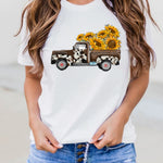 Merry Christmas Santa Clause Print Short Sleeve Graphic Tee