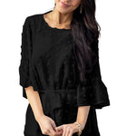Swiss Dot Tie Blouse