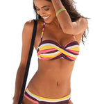 Boho Stripes Push up Bikini Set