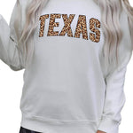 Letter Desert Hat Print Long Sleeve Black Sweatshirt