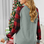 Buffalo Plaid Long Sleeve Sweatshirt