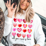 Letter Desert Hat Print Long Sleeve Black Sweatshirt