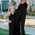 Spaghetti Straps Wide Leg Pocketed Jumpsuits