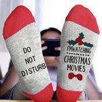 Letter Print Color Block Tube Stockings